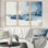 «Imperial Blue Solitude», reproduction de 3 pièces sur toile