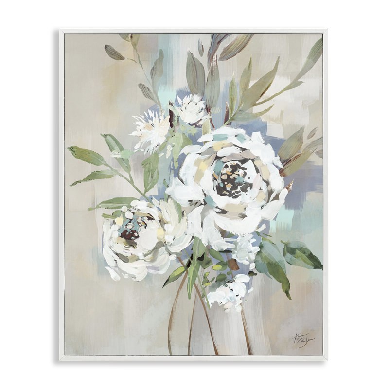 Paquet de roses antiques, estampe numérique encadrée par Nina Blue, H 30 po x l 24 po