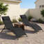 Ensemble de 2 fauteuils inclinables d'extérieur avec dossier réglable à 5 positions pour une utilisation en terrasse près de la piscine-639897040