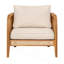 Chaise avec accoudoirs rembourrée pour l'extérieur