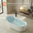 63" Solid Surface Freestanding Soaking Bathtub, Matte White Stone Resin With Overflow And Pop Up Drain-123278831