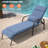 Eva-Rose Outdoor Rust-Resistant Metal Chaise Lounge , Cushion Included-2105606379
