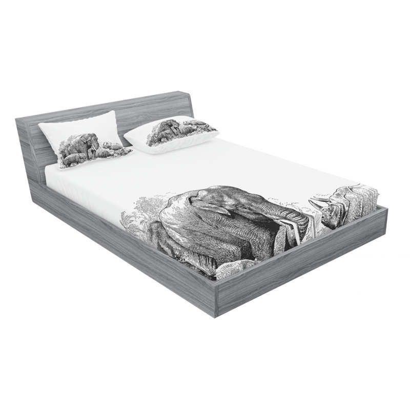 Microfiber Sheet Set, Queen Sheet Set + Fitted Sheet + 2 Pillowcases