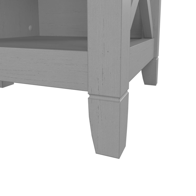 Arbre d'entrée Huckins de 32 po de largeur avec banc et rangement pour chaussures, Gris Cape Cod