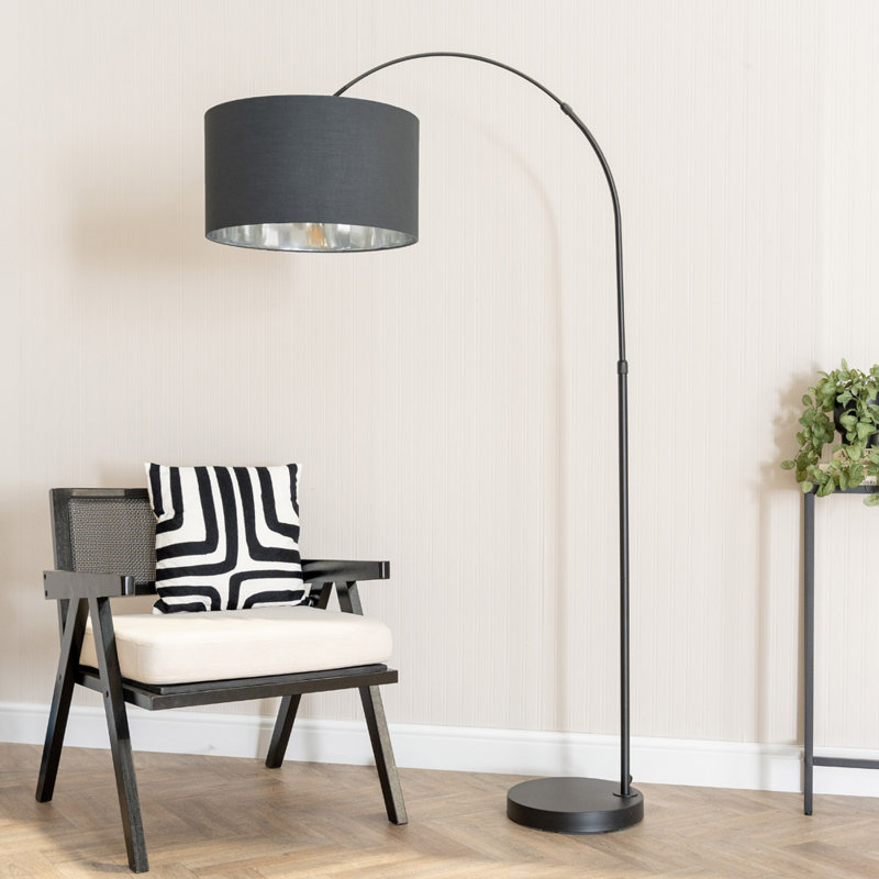 Agoritsa 180cm Matte Traditional Floor Lamp, Yes, Black