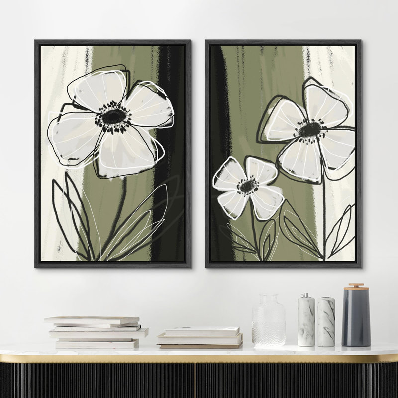 "Pastel, aquarelle, paysage géométrique, forme abstraite, images murales, art moderne, décor minimaliste", 2 pièces sur toile