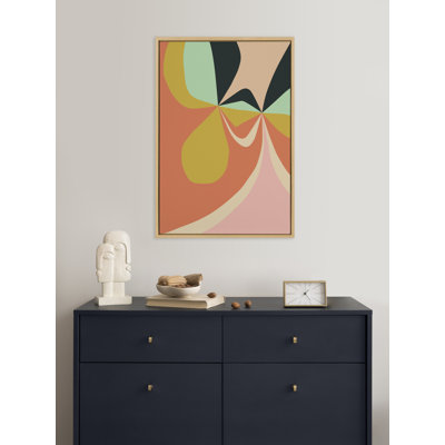 Reproduction sur toile encadrée « Retro Floral 4 » d'Alicia Bock