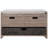 Versatile Use Wood Shoe Storage Bench with Removable Basket and 2 Drawers-1526658361