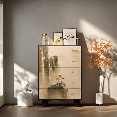 Armoire décorative à cinq tiroirs