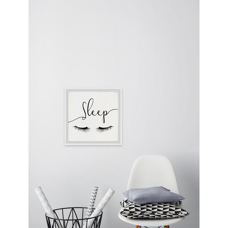 « Sleep », reproduction d’art textuel sur papier, H 12 po x l 12 po x P 1,5 po