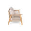 Ensemble de conversation d'extérieur 2 pièces en bois d'acacia et corde