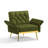 Zianny Velvet Accent Chair with Ottoman-673816096