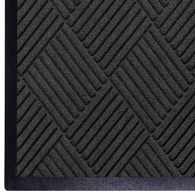 Halstone , Bi-level Design, Indoor/ Outdoor Doormat Charcoal, Black, 90 X 150 Cm