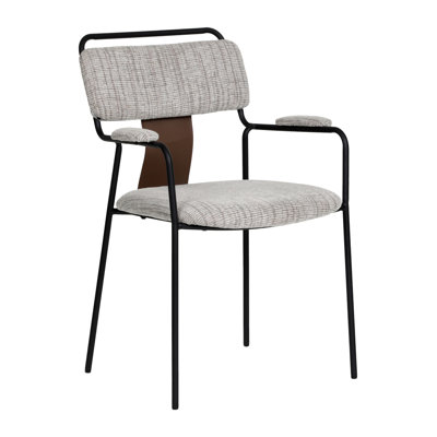 Chaise de salle à manger Couva (ensemble de 2) en tweed gris