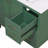 36" Retro Green Multi-Storage Solid Wood Bathroom Vanity with Ceramic Sink