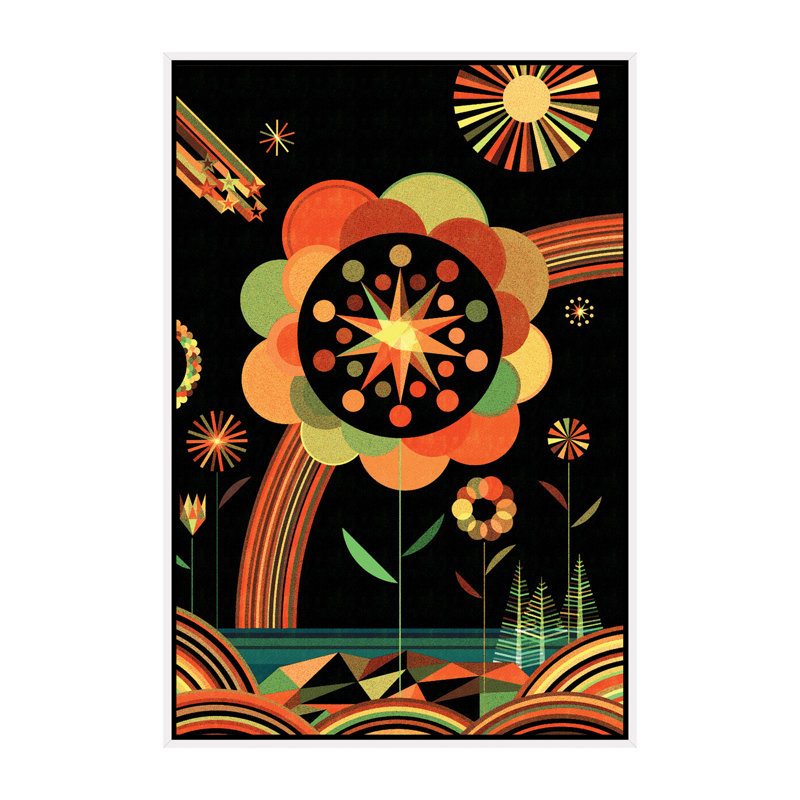 Art sur toile Joyscape, H 60 po x l 40po x P 1,5 po, Toile blanche encadrée