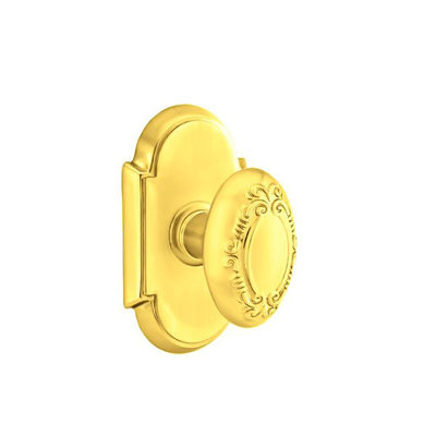 Ensemble de boutons d'intimité Emtek avec rosette # 8 et bouton Victoria