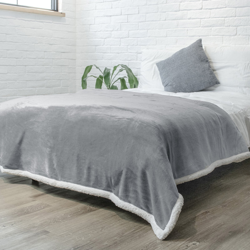 Couverture confortable de qualité supérieure, 60 po x 80 po, Gris