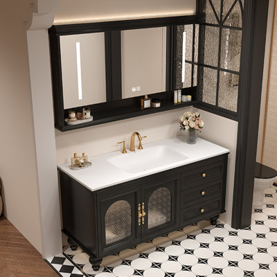 Bathroom cabinet French vintage style
