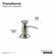 Transitional Design Refillable Soap Dispenser, Lotion Dispenser for Bathroom or Kitchen