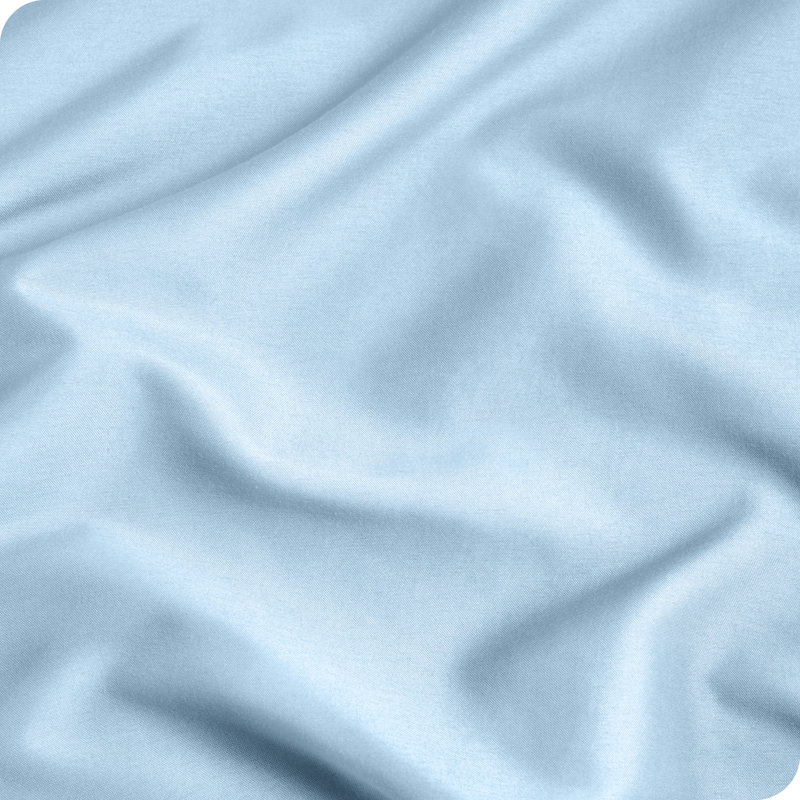 King Size Medium Blue Hypoallergenic Cotton Polyester Pillowcase Set