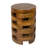 Solid Wood Layered Drum Accent End Table