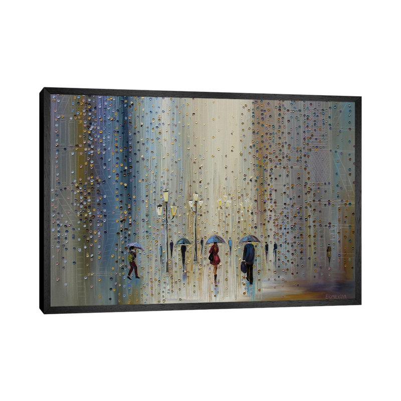Print on Canvas, 45.72cm H x 66.04cm W x 3.81cm D, Black Floater Framed