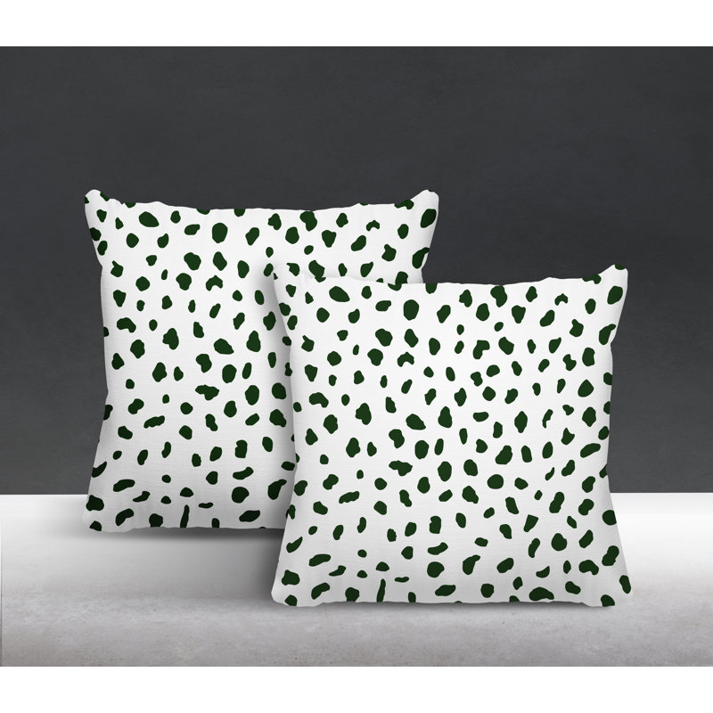 Coussin décoratif intérieur / extérieur, L 15 po x H 15 po, Vert
