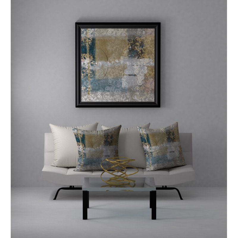 Abstract Reversible Throw Pillow, 20" x 20"