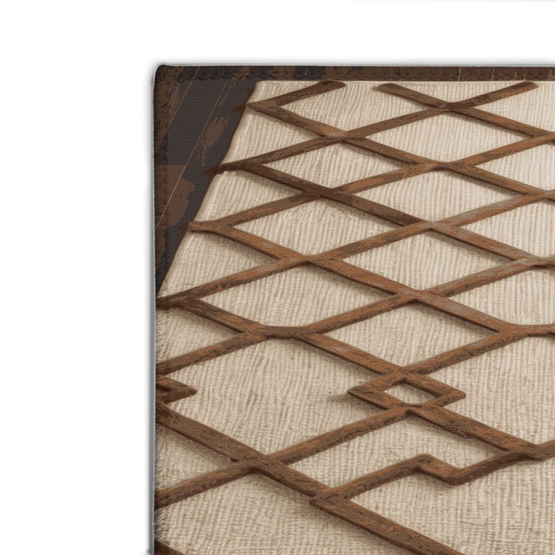 Tapis intérieur et extérieur beige Trellis, Rectangulaire 2 pi x 3 pi