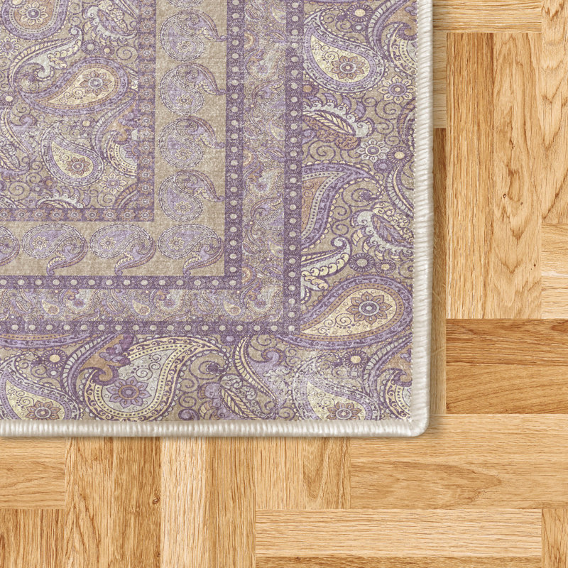 Tapis motif cachemire Ambesonne, Tapis de couloir 2 pi x 5 pi