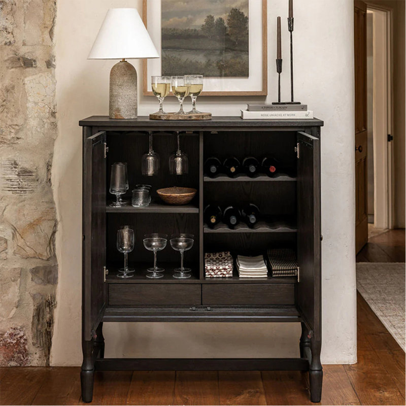 Armoire multifonctionnelle de style nordique, Noir, noir, noir, noir
