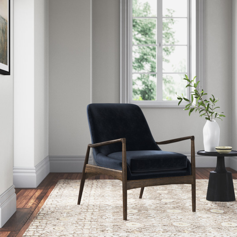 Ersa Upholstered Armchair, Modern Performance Velvet