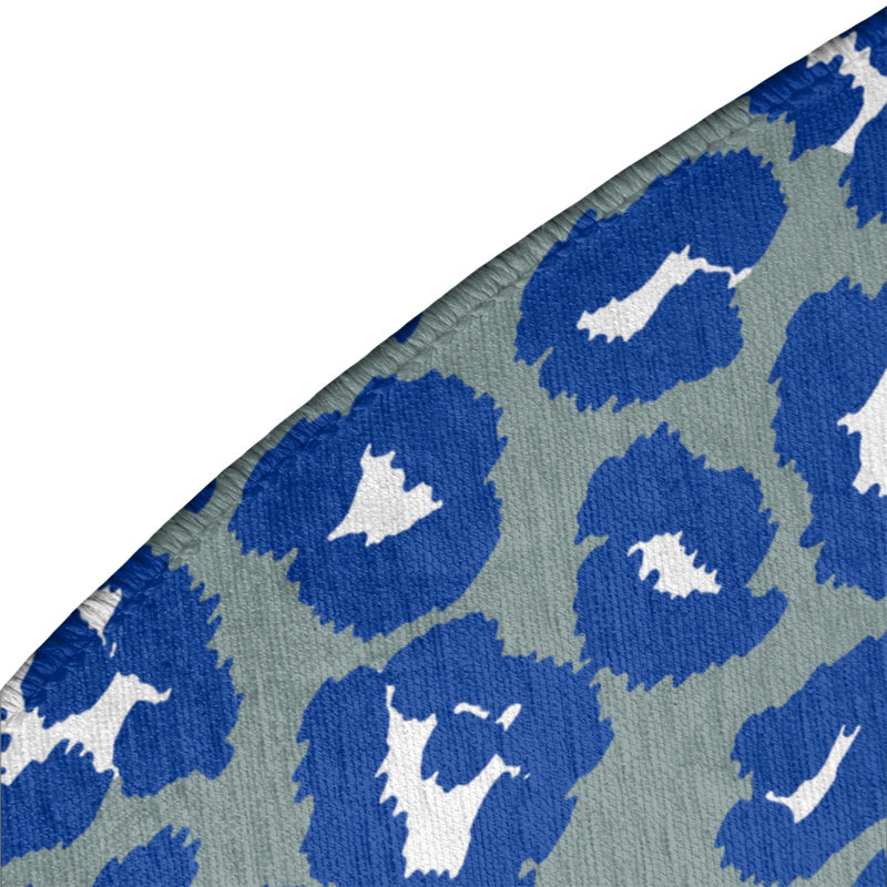 Animal Print Indoor Rug, Round 5'