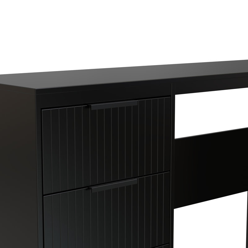 Berklie Dressing Table, Deep Black/Black