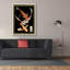  «Koi Fish On Black 2» par Chariklia Zarris, art mural sur toile, 40 po x 54 po