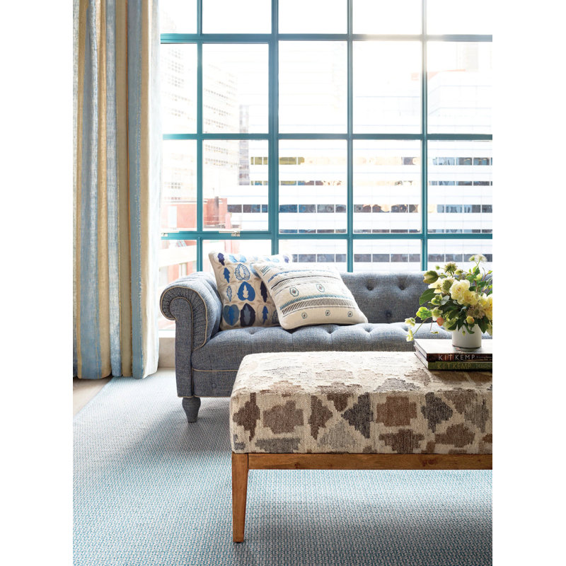 Oakley Wool/Polyester Throw Square Pillow Cover, Delft Floral