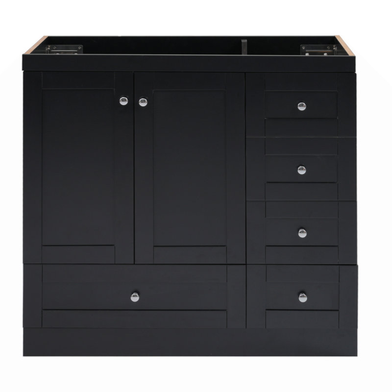 [Armoire seulement] Meuble-lavabo noir de 36 po non inclus