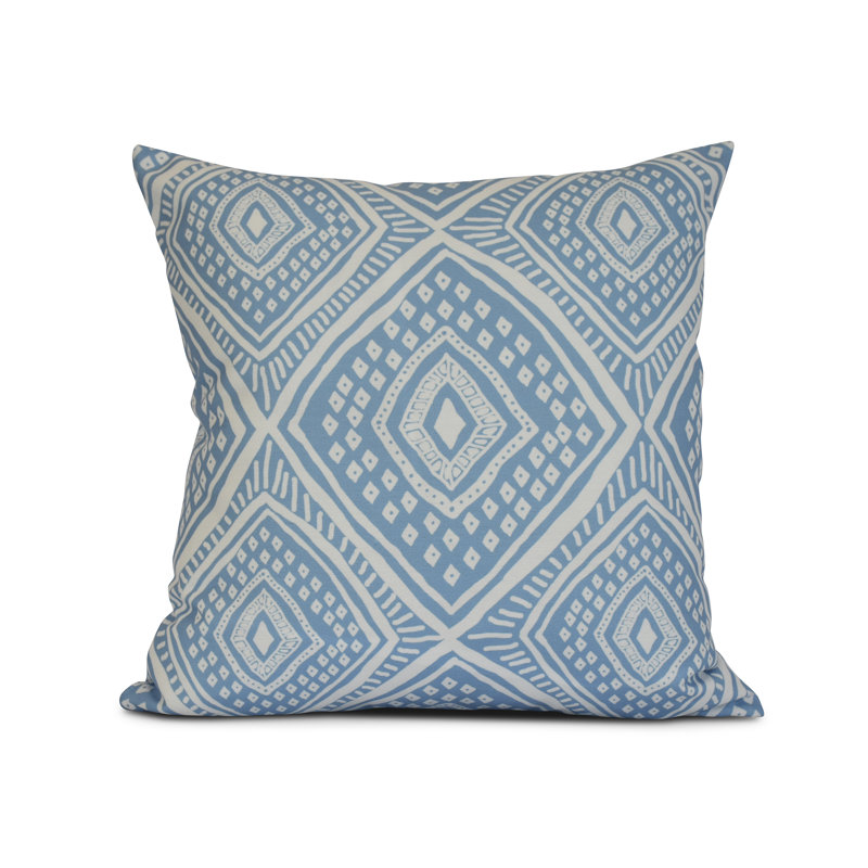 Upscale Getaway Outdoor Reversible Throw Pillow, Light Blue, 20" x 20"