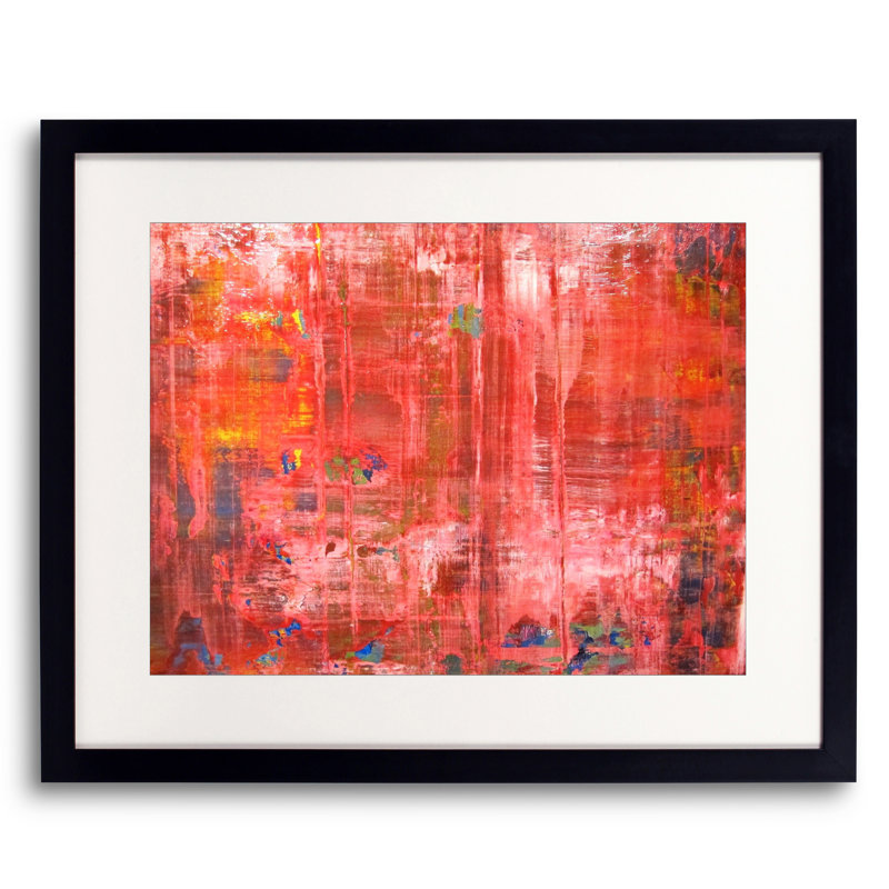 50 par Drew Gaffney - Peinture, H 25,25 po x l 31,25 po, Papier avec cadre noir