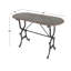 Console Crestline en métal gris avec détails vieillis 45 po x 18 po x 29 po