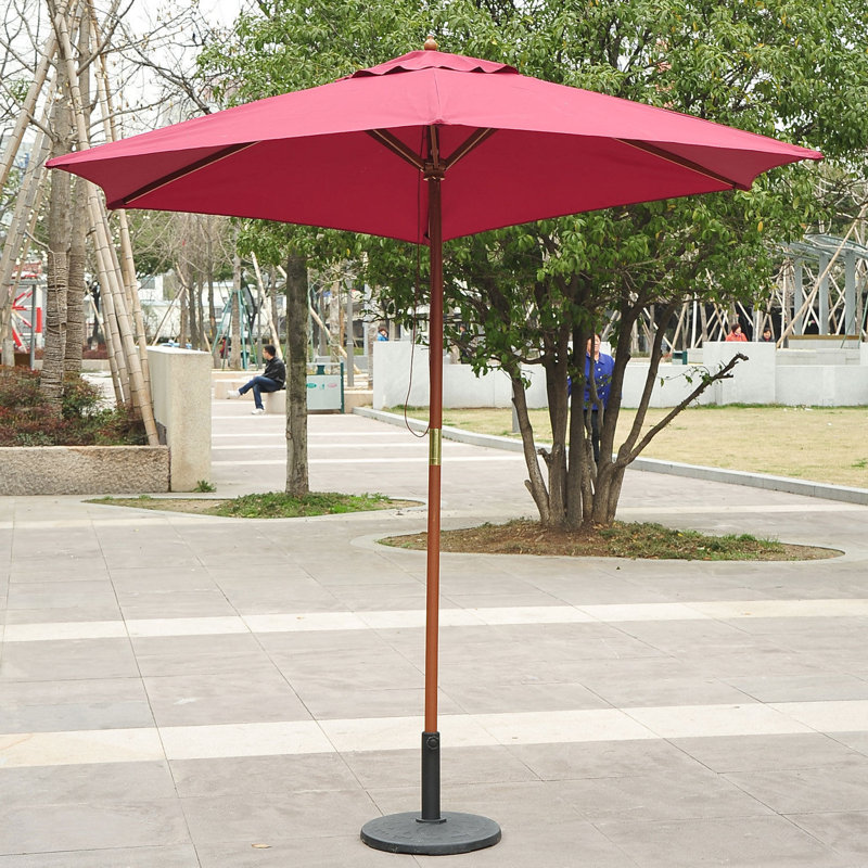 Aaliyah-Marie 250cm Market Parasol, Wine Red