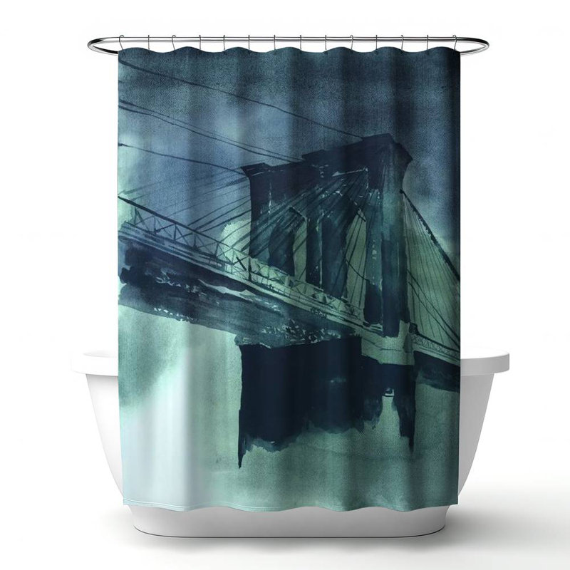 Shower Curtain CI369 – Polyester Shower Curtain, Dye Sublimation Print, 71" W × 74" L
