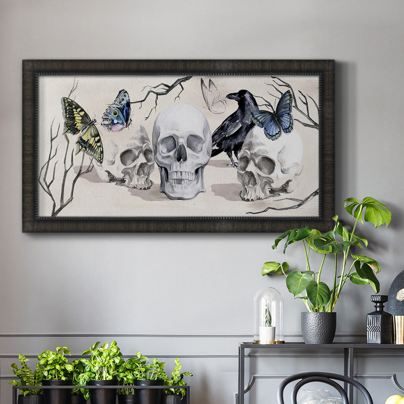 " Nevermore Collection D ", Black, 25" H x 45" W x 1" D