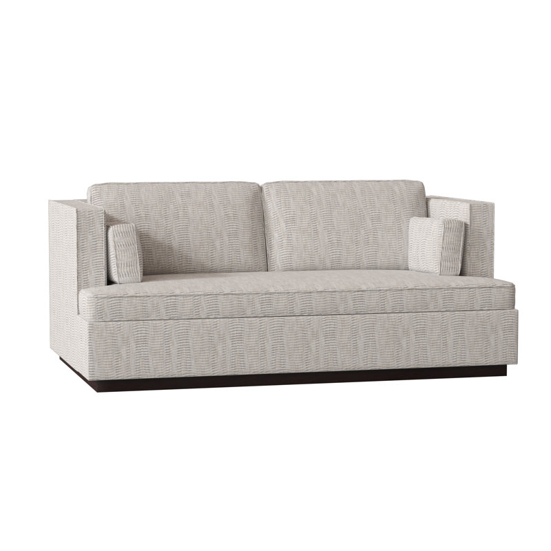Central Park Sofa, Gray, 71" W, Black Walnut