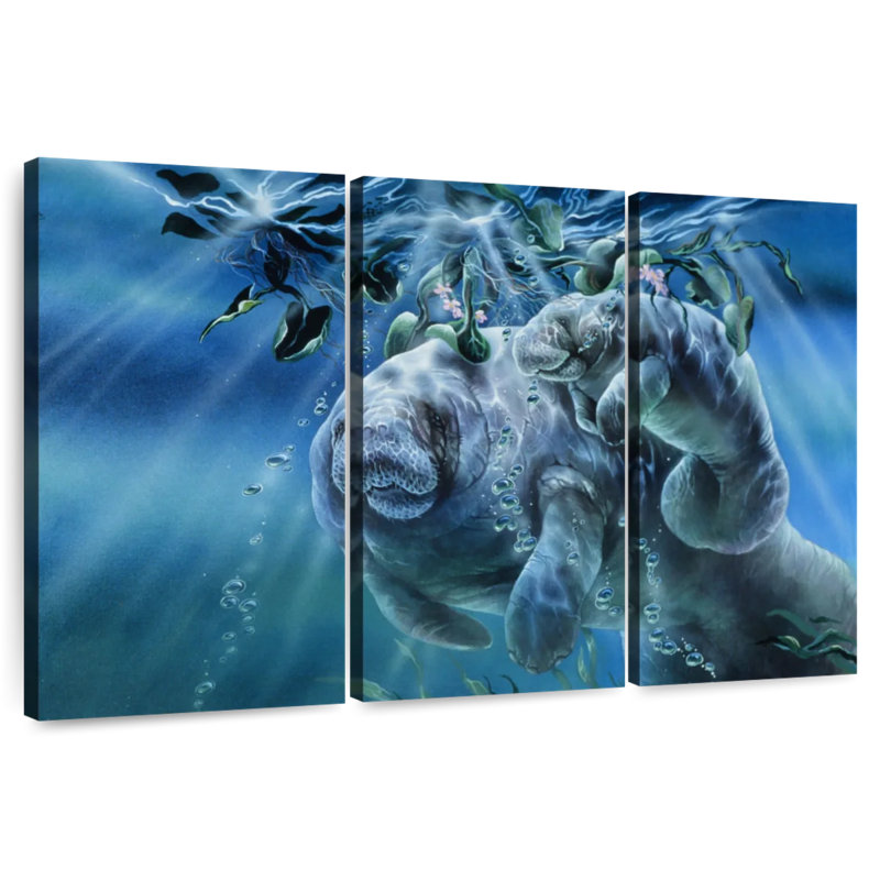 Brampt Manatees Sunshine, 36" H x 57" W