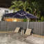 Parasol carré à DEL à énergie solaire Rohann-684281094