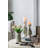 White Ceramic Candle Holder With Green Floral Patterns, Large-1288043993
