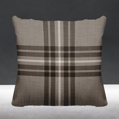 Plaid Outdoor Reversible Throw Pillow
