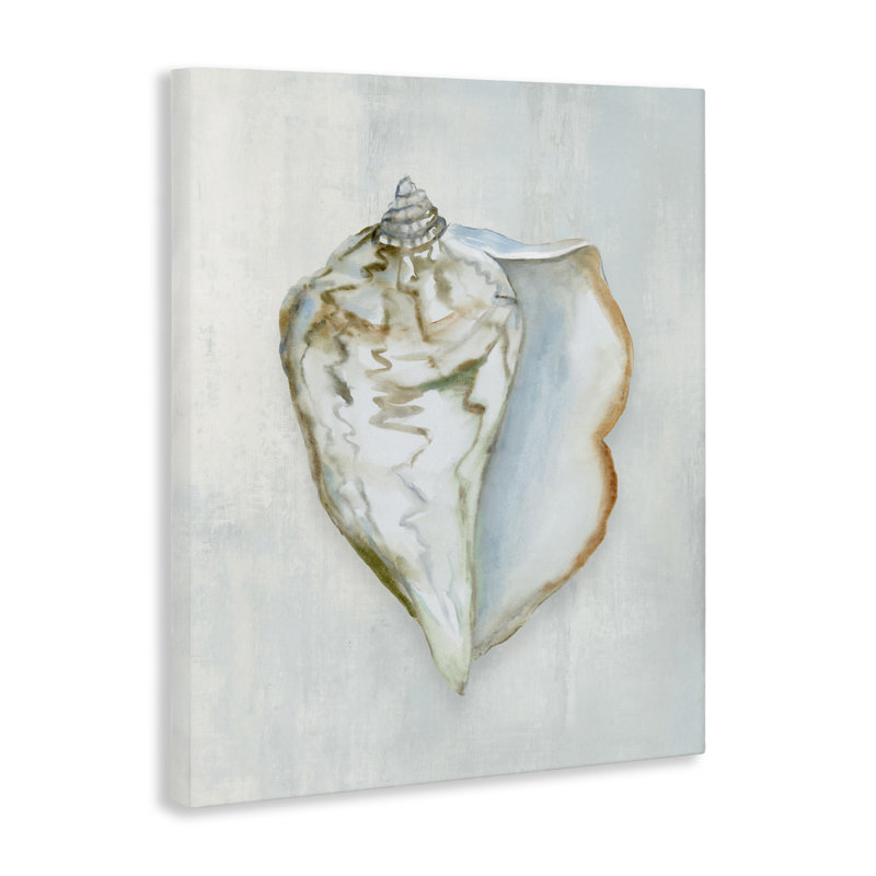 Toile Mute Conch Shell Serenity, design par Hannah Dawson, H 20 po x l 16 po